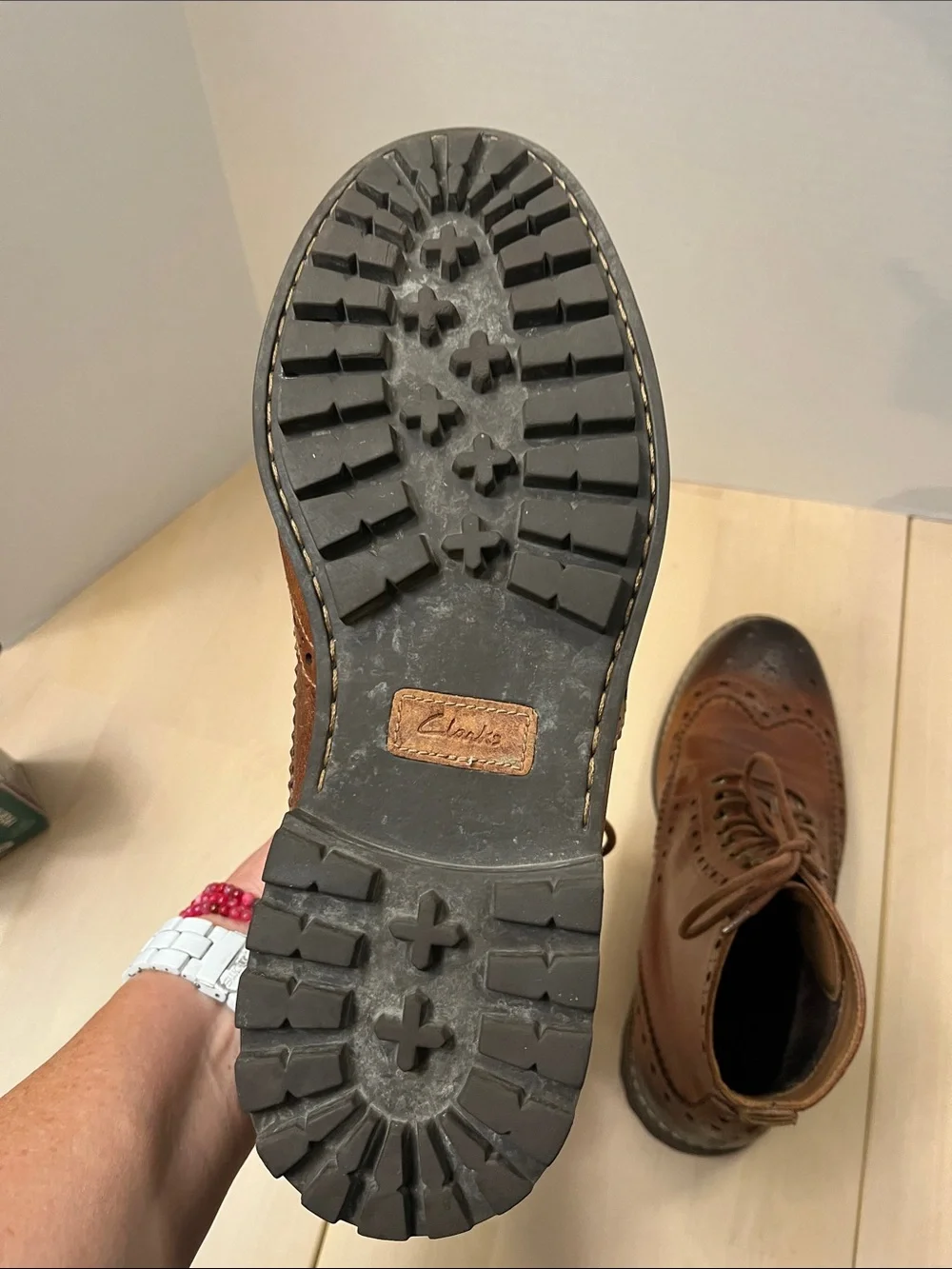 Clarks very gently